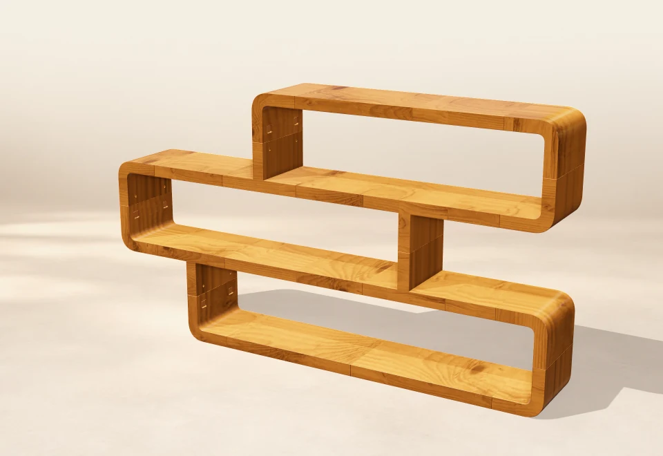 Stepped console, 3D render