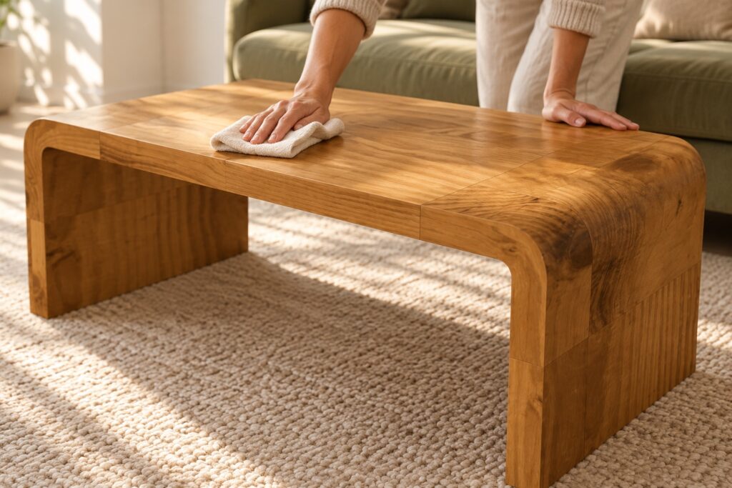 Low rounded coffee table