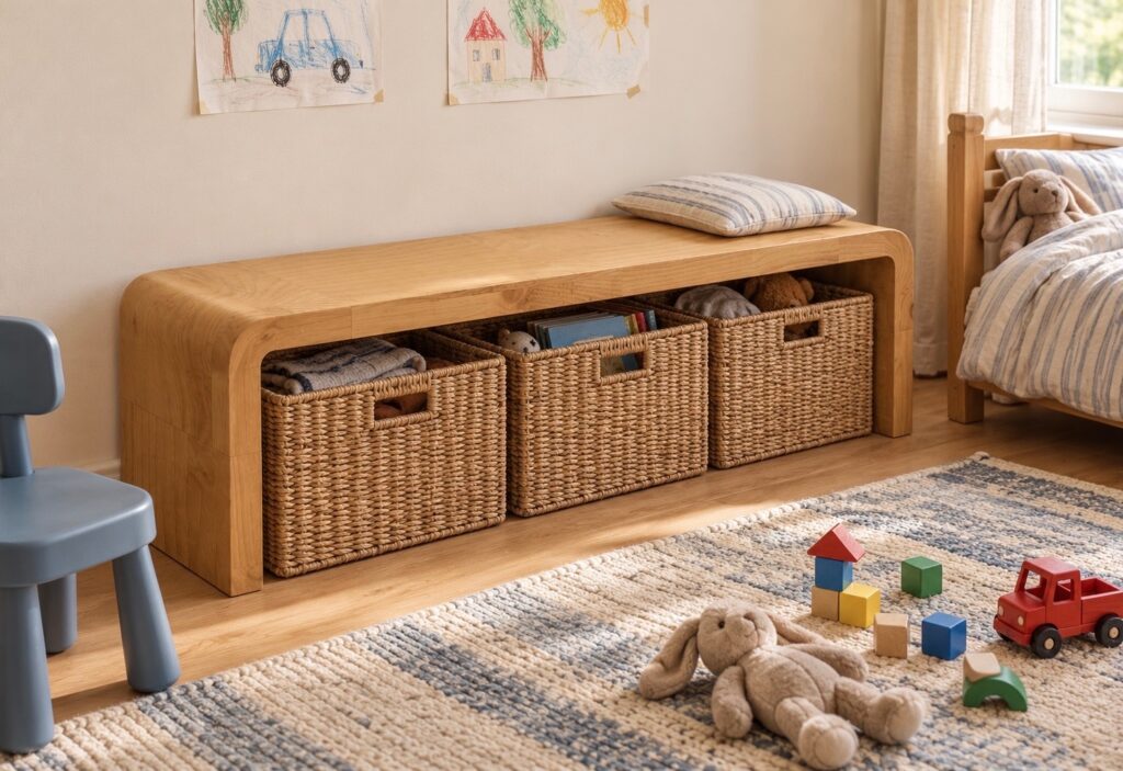 Low rounded bench